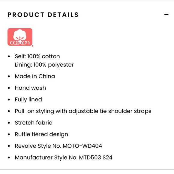 Revolve Cotton Dress - Picture 10 of 11